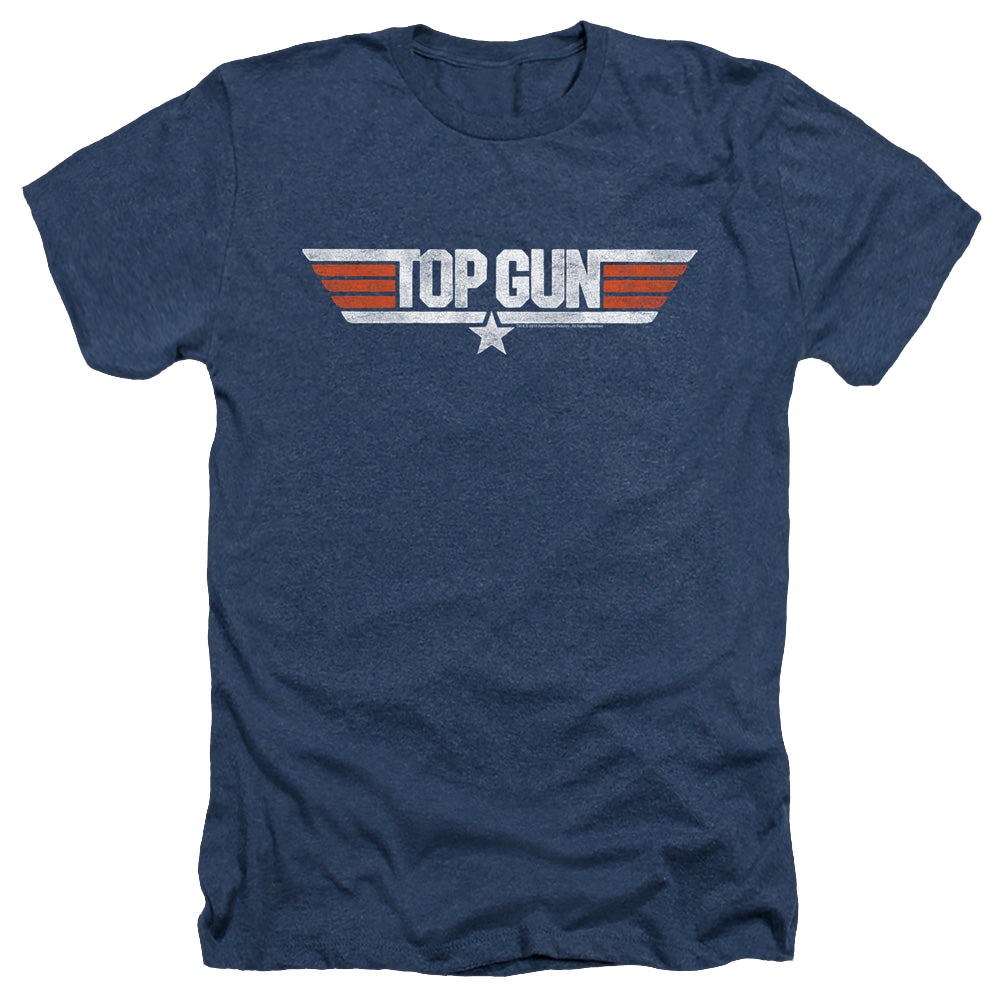 Top Gun Distressed Logo - Men's Heather T-Shirt Men's Heather T-Shirt Top Gun   