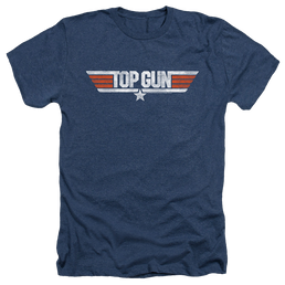 Top Gun Distressed Logo - Men's Heather T-Shirt Men's Heather T-Shirt Top Gun   