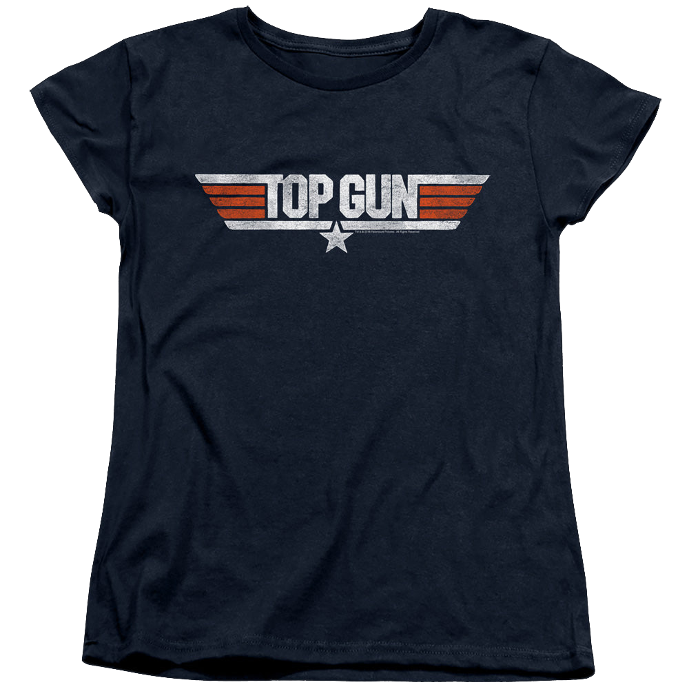 Top Gun Distressed Logo - Women's T-Shirt Women's T-Shirt Top Gun   