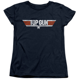 Top Gun Distressed Logo - Women's T-Shirt Women's T-Shirt Top Gun   