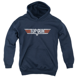 Top Gun Distressed Logo - Youth Hoodie Youth Hoodie (Ages 8-12) Top Gun   
