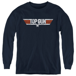 Top Gun Distressed Logo - Youth Long Sleeve T-Shirt Youth Long Sleeve T-Shirt Top Gun   