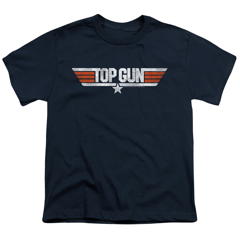 Top Gun Distressed Logo - Youth T-Shirt Youth T-Shirt (Ages 8-12) Top Gun   