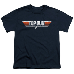 Top Gun Distressed Logo - Youth T-Shirt Youth T-Shirt (Ages 8-12) Top Gun   