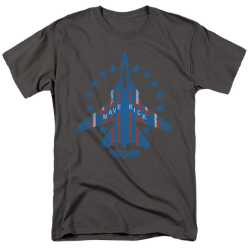 Charcoal men's regular fit t-shirt with Top Gun Maverick graphic