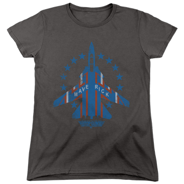 Charcoal women's t-shirt with Top Gun Maverick graphic