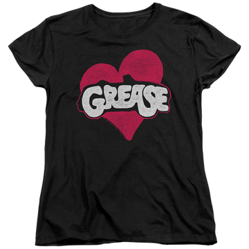 Black women's t-shirt with Grease Heart graphic