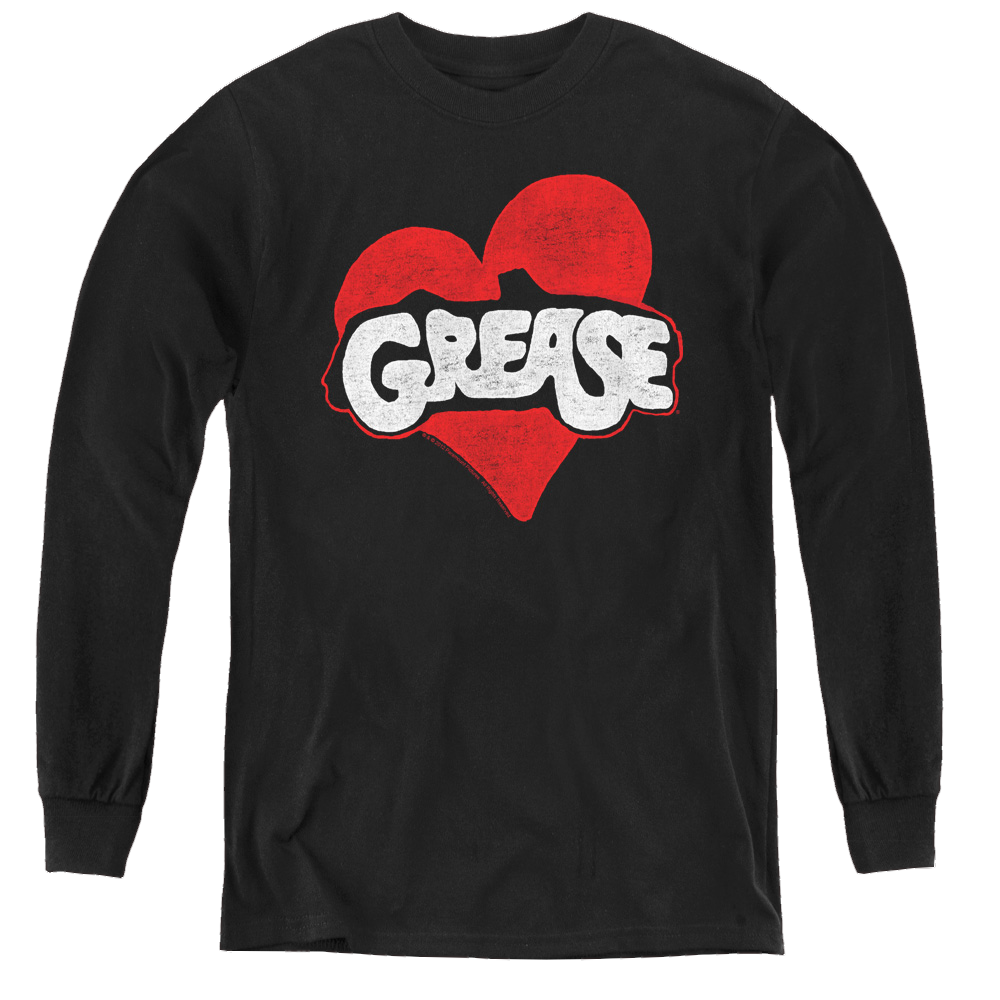 Grease Heart - Youth Long Sleeve T-Shirt Youth Long Sleeve T-Shirt Grease   