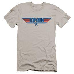 Top Gun 8 Bit Logo - Men's Premium Slim Fit T-Shirt Men's Premium Slim Fit T-Shirt Top Gun   
