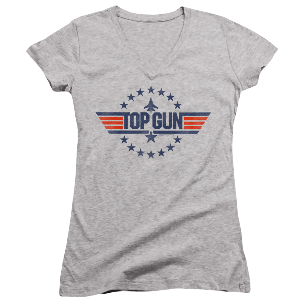 Top Gun Star Logo - Juniors V-Neck T-Shirt Juniors V-Neck T-Shirt Top Gun   