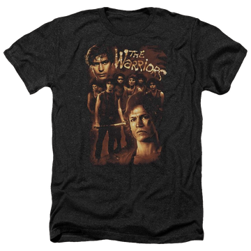 Charcoal men's heather t-shirt with The Warriors 9 Warriors graphic