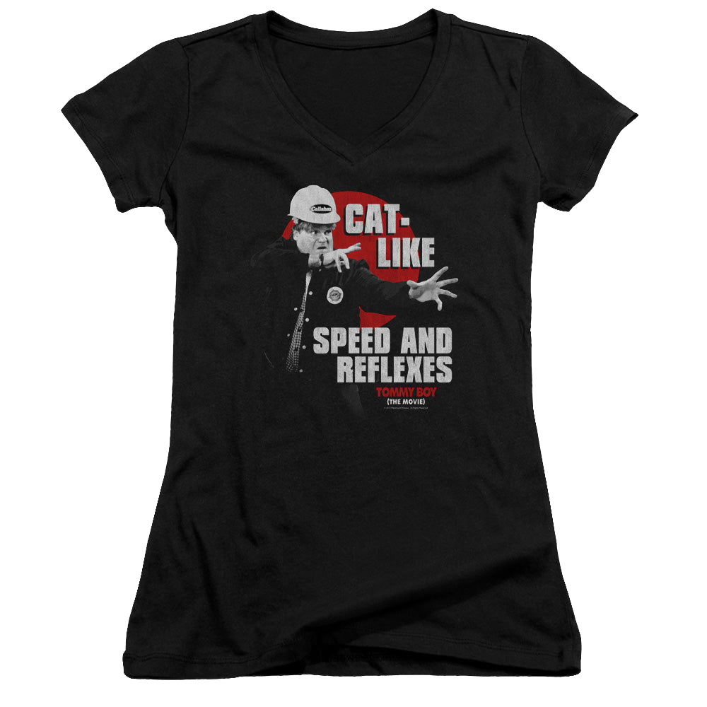 Tommy Boy Cat Like - Juniors V-Neck T-Shirt Juniors V-Neck T-Shirt Tommy Boy   