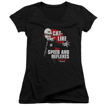 Tommy Boy Cat Like - Juniors V-Neck T-Shirt Juniors V-Neck T-Shirt Tommy Boy   
