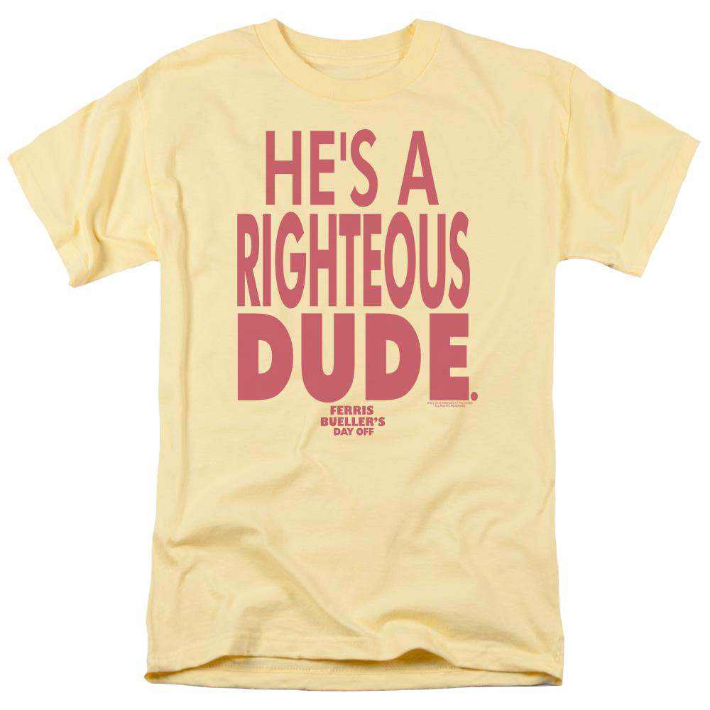 Ferris Bueller's Day Off Righteous Dude - Men's Regular Fit T-Shirt Men's Regular Fit T-Shirt Ferris Bueller's Day Off   