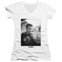 Top Gun Wingman - Juniors V-Neck T-Shirt Juniors V-Neck T-Shirt Top Gun   