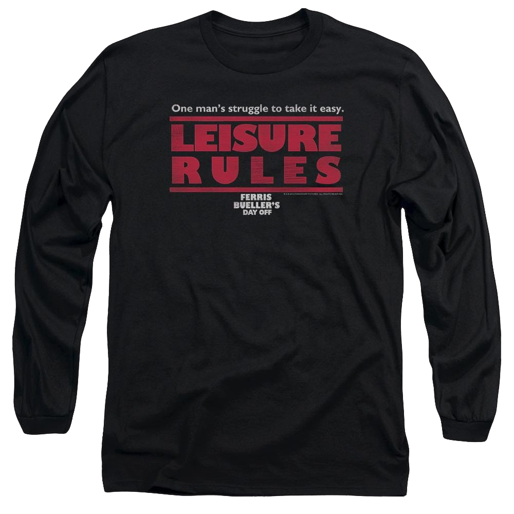 Ferris Bueller's Day Off Leisure Rules - Men's Long Sleeve T-Shirt Men's Long Sleeve T-Shirt Ferris Bueller's Day Off   