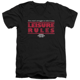 Ferris Bueller's Day Off Leisure Rules - Men's V-Neck T-Shirt Men's V-Neck T-Shirt Ferris Bueller's Day Off   