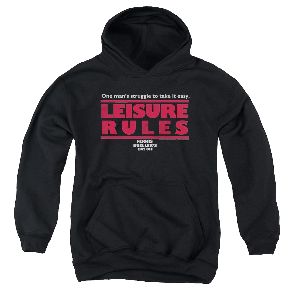 Ferris Bueller's Day Off Leisure Rules - Youth Hoodie (Ages 8-12) Youth Hoodie (Ages 8-12) Ferris Bueller's Day Off   