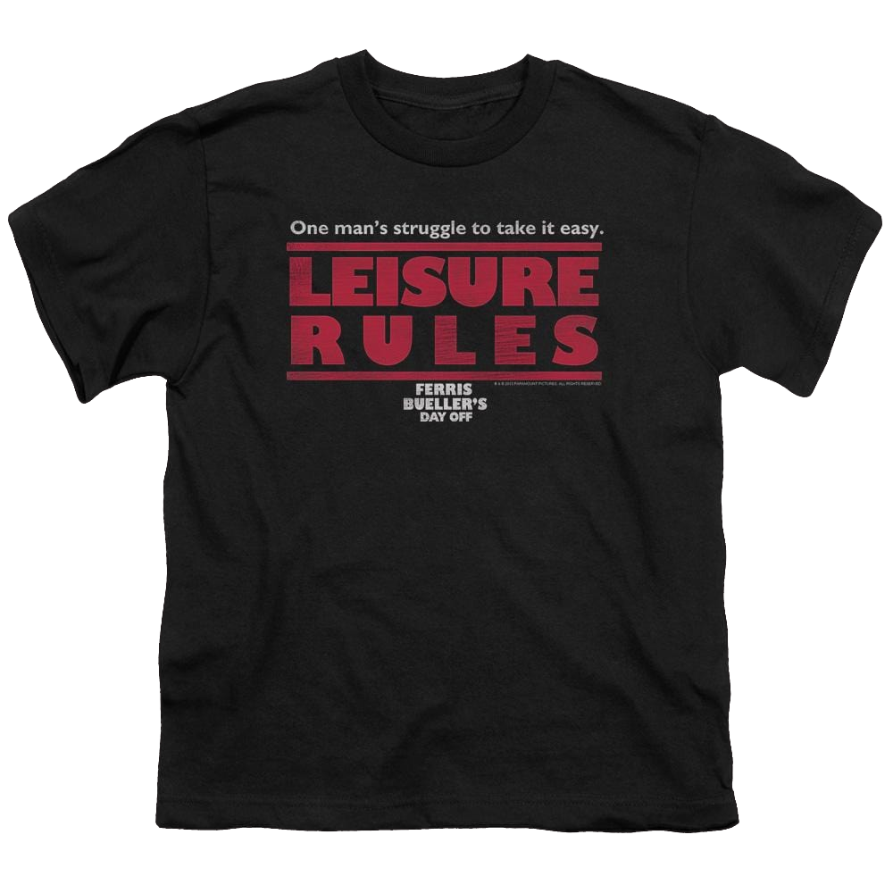 Ferris Bueller's Day Off Leisure Rules - Youth T-Shirt (Ages 8-12) Youth T-Shirt (Ages 8-12) Ferris Bueller's Day Off   