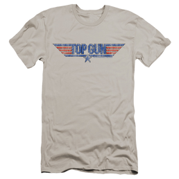 Top Gun 8 Bit Logo - Men's Premium Slim Fit T-Shirt Men's Premium Slim Fit T-Shirt Top Gun   