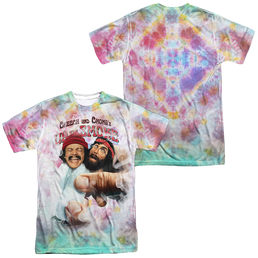 Up in Smoke Fried Tie Dyed (Front/Back Print) - Men's All-Over Print T-Shirt Men's All-Over Print T-Shirt Cheech & Chong   