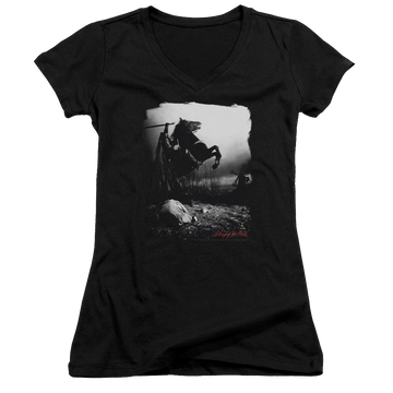 Sleepy Hollow Foggy Night - Juniors V-Neck T-Shirt Juniors V-Neck T-Shirt Sleepy Hollow   