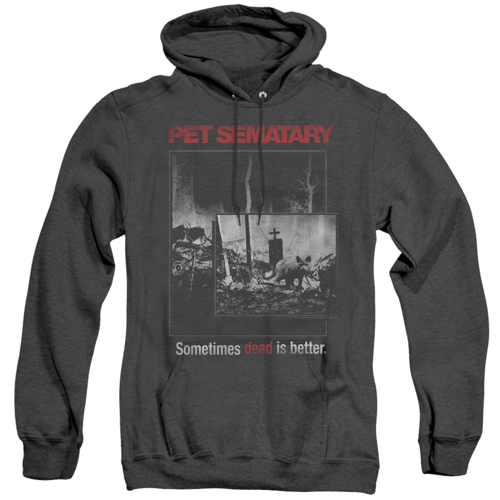 Pet Sematary Cat Poster - Heather Pullover Hoodie Heather Pullover Hoodie Pet Sematary   