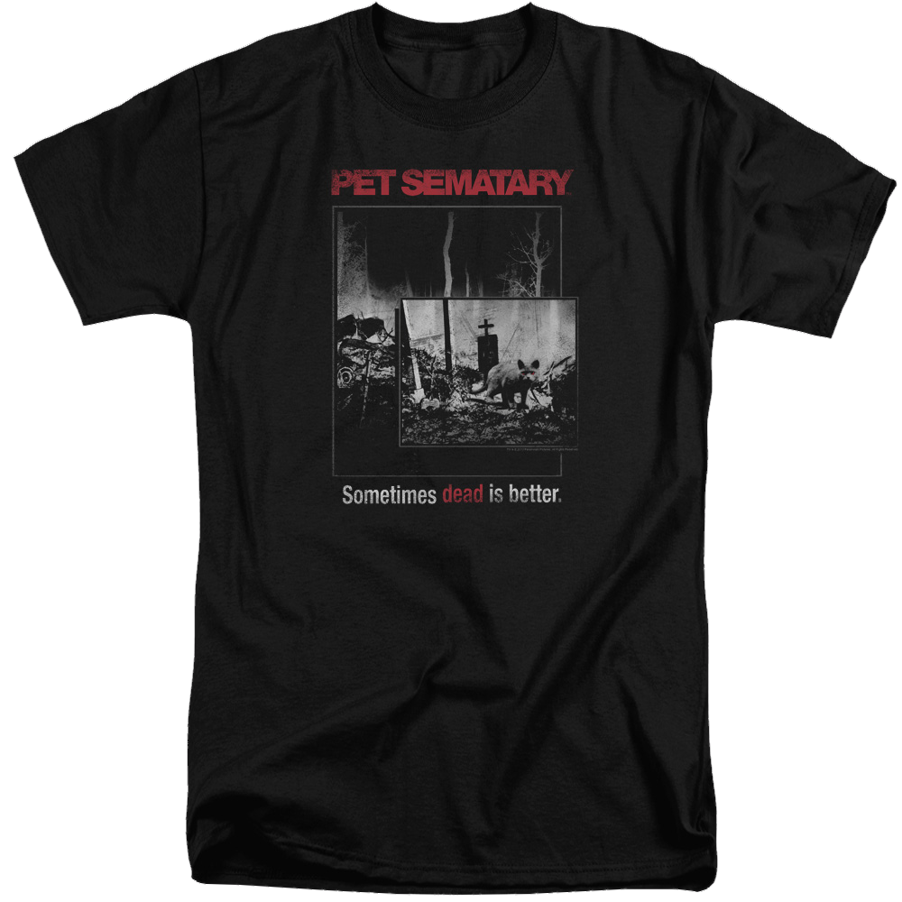 Pet Sematary Cat Poster - Men's Tall Fit T-Shirt Men's Tall Fit T-Shirt Pet Sematary   
