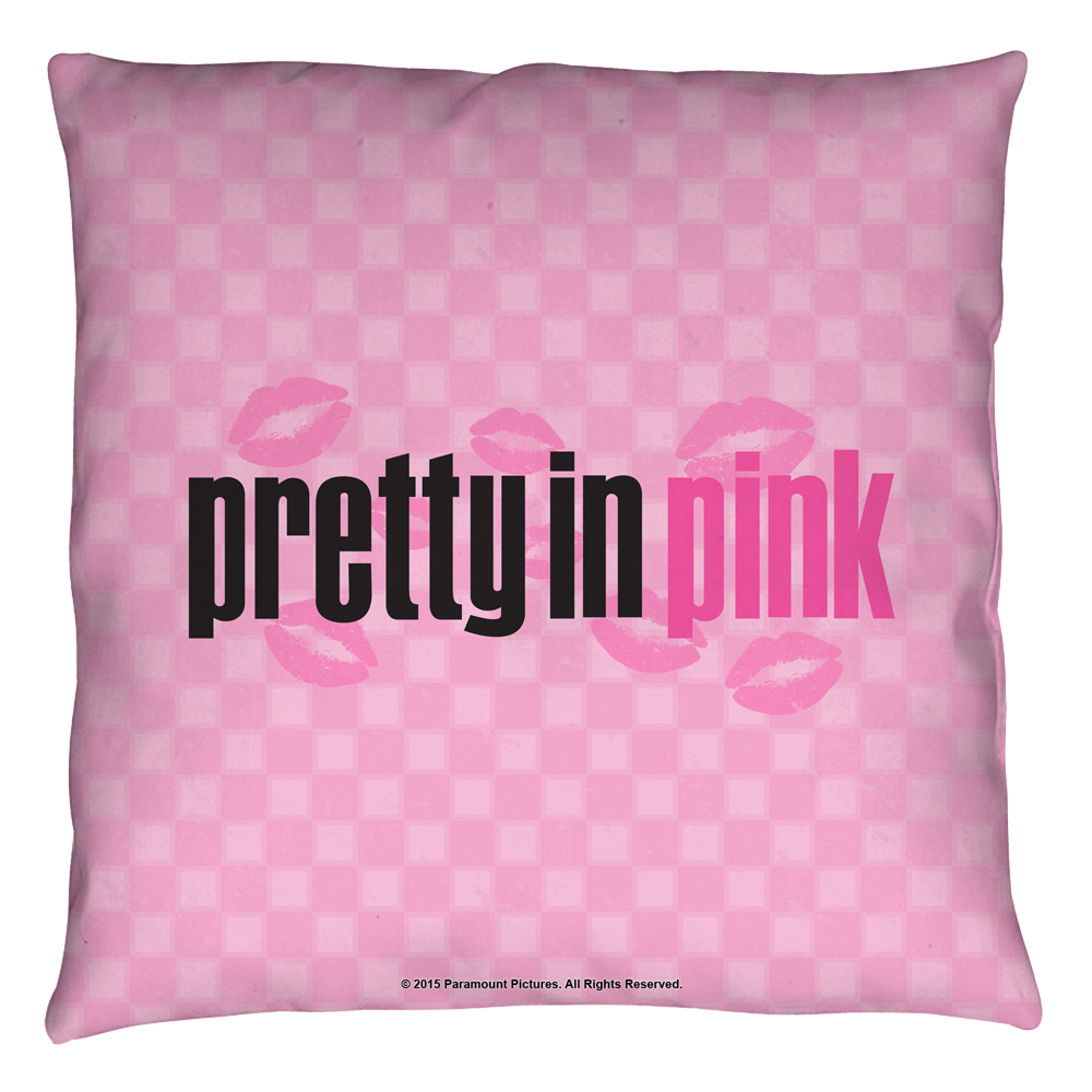 Pretty In Pink Kiss Me Throw Pillow Throw Pillows Pretty in Pink   