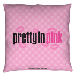 Pretty In Pink Kiss Me Throw Pillow Throw Pillows Pretty in Pink   