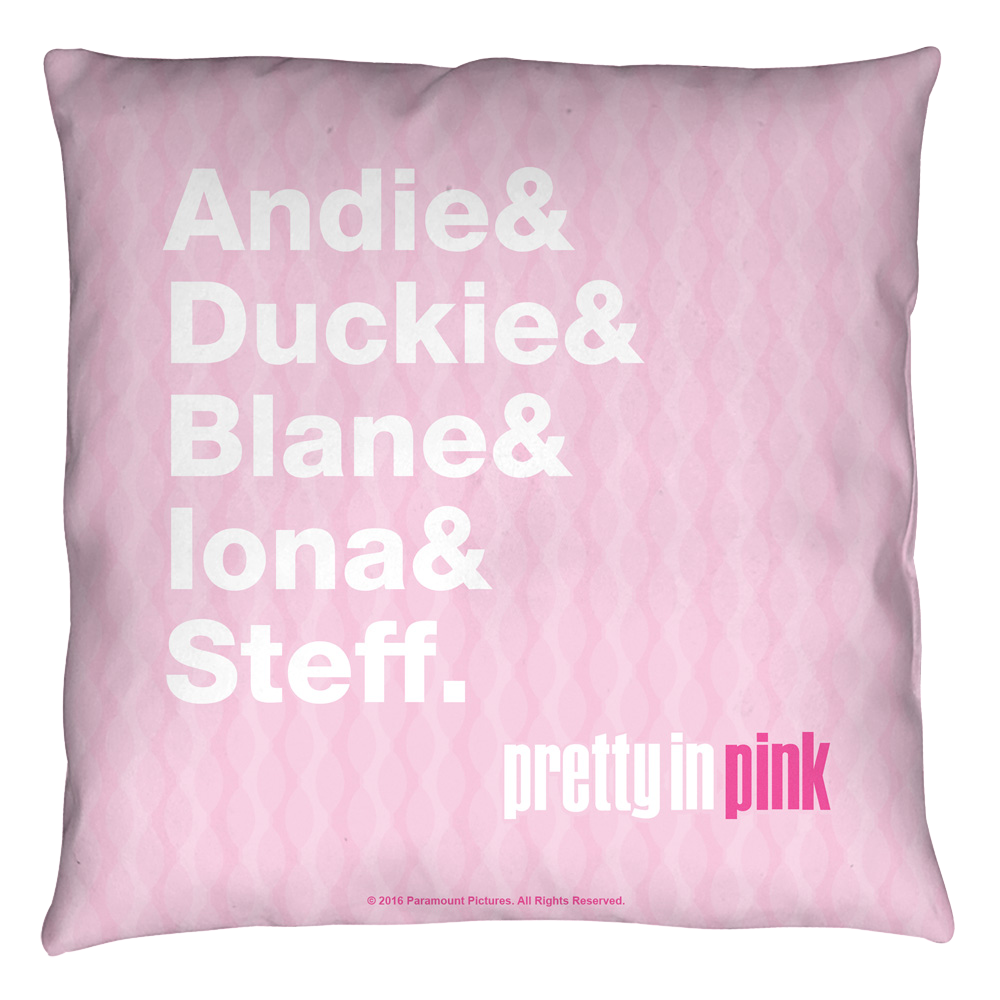 Pretty In Pink The List Throw Pillow Throw Pillows Pretty in Pink   