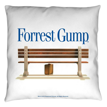 Forrest Gump Bench throw pillow