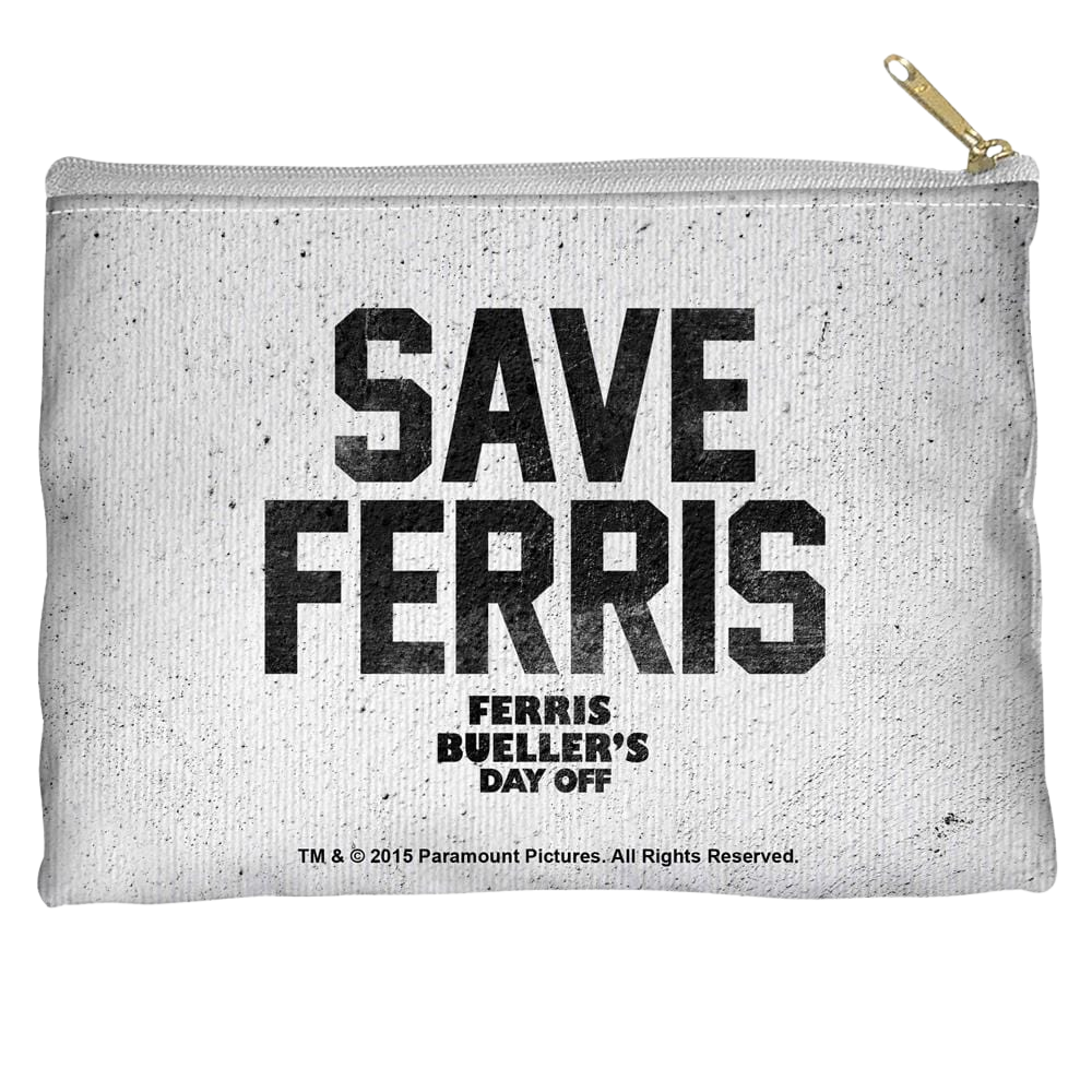 Ferris Buelle - Save Ferris Straight Bottom Pouch Straight Bottom Accessory Pouches Ferris Bueller's Day Off   