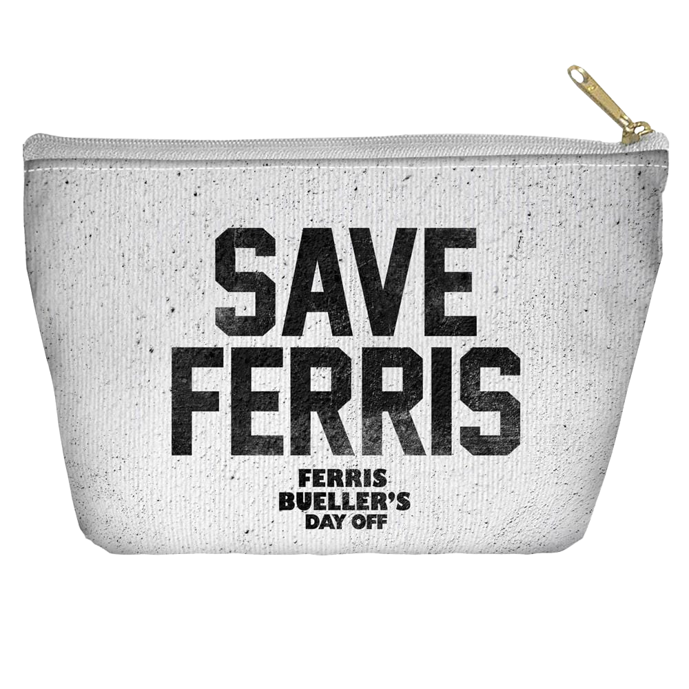 Ferris Buelle - Save Ferris Tapered Bottom Pouch T Bottom Accessory Pouches Ferris Bueller's Day Off   