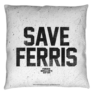 Ferris Bueller's Day Off Ferris Bueller Save Ferris throw pillow