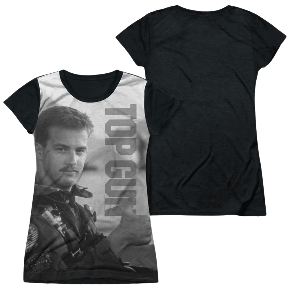 Top Gun Thumbs Up - Juniors Black Back T-Shirt Juniors Black Back T-Shirt Top Gun   