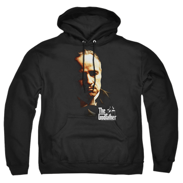 Black pullover hoodie with The Godfather Don Vito graphic