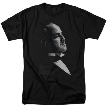 Black men's regular fit t-shirt with The Godfather Graphic Vito graphic