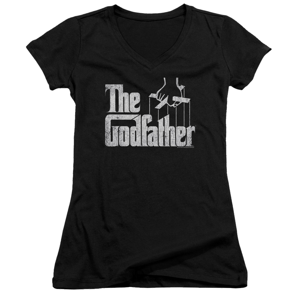 Godfather, The Logo - Juniors V-Neck T-Shirt Juniors V-Neck T-Shirt The Godfather   