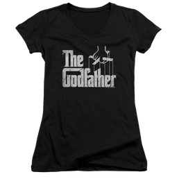 Godfather, The Logo - Juniors V-Neck T-Shirt Juniors V-Neck T-Shirt The Godfather   