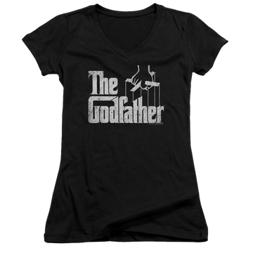 Godfather, The Logo - Juniors V-Neck T-Shirt Juniors V-Neck T-Shirt The Godfather   