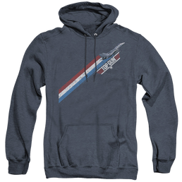 Top Gun Stripes - Heather Pullover Hoodie Heather Pullover Hoodie Top Gun   