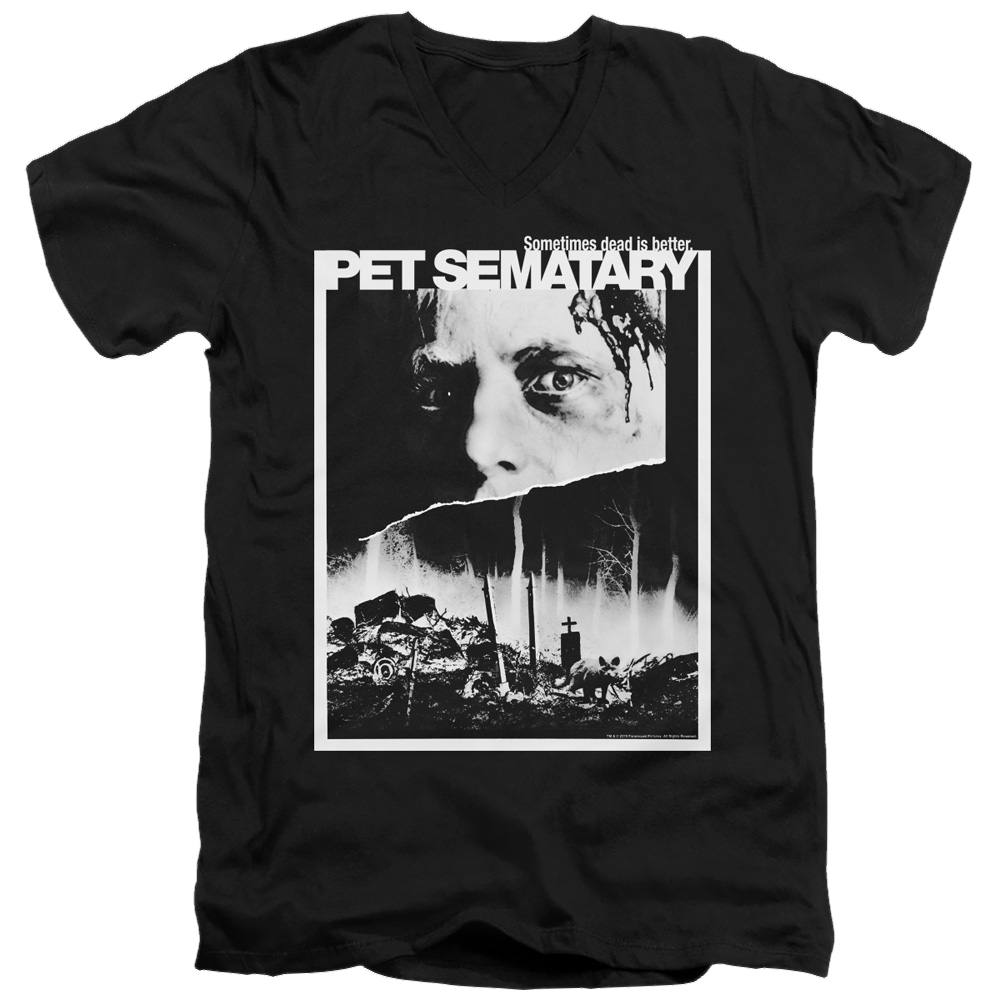 Pet Sematary Poster Art - Men's V-Neck T-Shirt Men's V-Neck T-Shirt Pet Sematary   