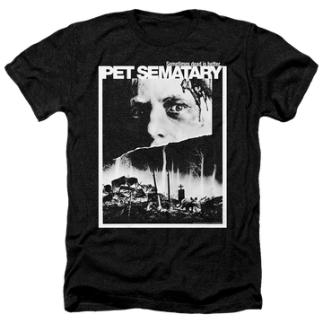 Charcoal men's heather t-shirt with Pet Sematary Poster Art graphic
