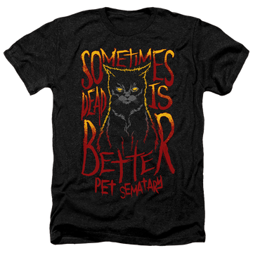 Charcoal men's heather t-shirt with Pet Sematary Dead Is Better graphic