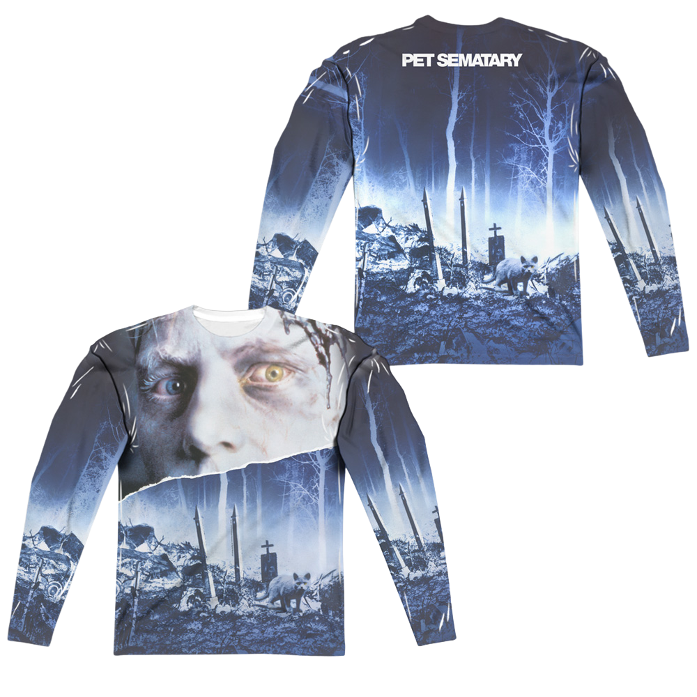 Pet Sematary Poster (Front/Back Print) - Men's All-Over Print Long Sleeve Men's All-Over Print Long Sleeve Pet Sematary   