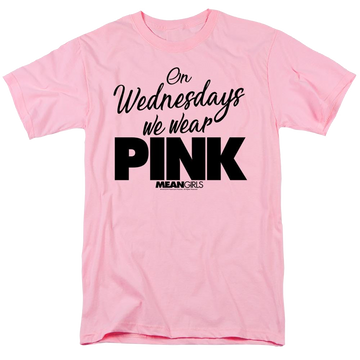Pink men's regular fit t-shirt with Mean Girls Pink graphic