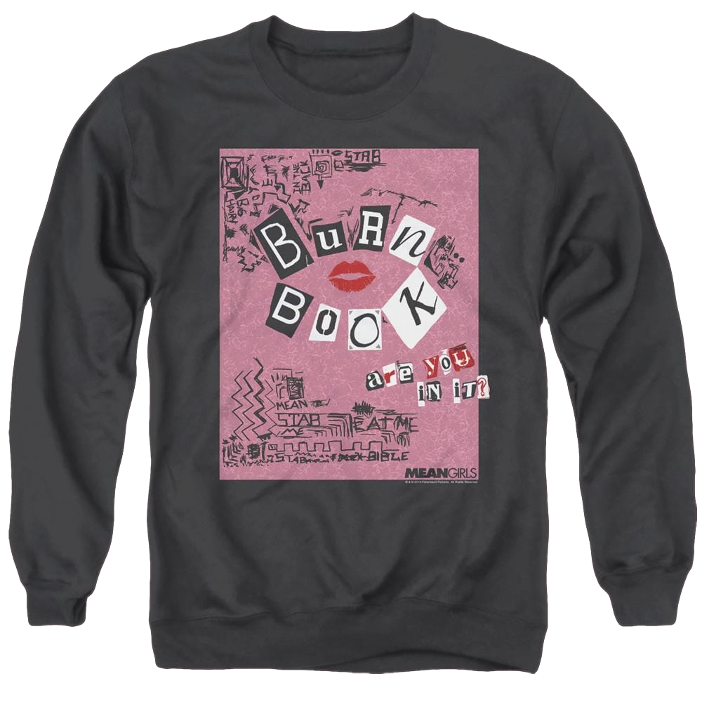 Mean Girls Burn Book - Men's Crewneck Sweatshirt Men's Crewneck Sweatshirt Mean Girls   