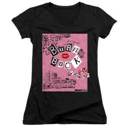 Mean Girls Burn Book - Juniors V-Neck T-Shirt Juniors V-Neck T-Shirt Mean Girls   