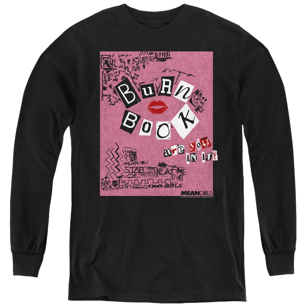 Mean Girls Burn Book - Youth Long Sleeve T-Shirt Youth Long Sleeve T-Shirt Mean Girls   